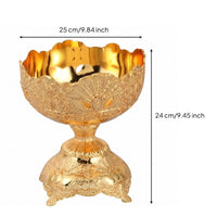 Pedestal Bowl Artistic Design Footed Decorative Tray for Tabletop
