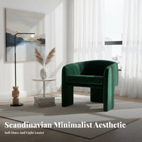 Curved spine Armchair Nordic design Single Sofa Modern Minimalist Light Luxury for Homeowners, Readers, Reception Area, Bedroom
