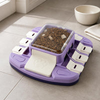Press Slide Feeder Snack Dispensing Leak Food Toy Sturdy ABS Material for Dogs
