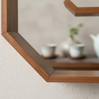 Teapot Display Shelf Chinese Aesthetic Wall Mounted Shelf Rack Easy to Install