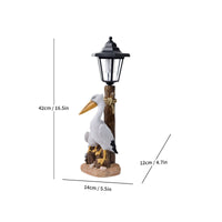 Solar Lantern with Bird Base Delightful Bird Figurine Light Warm for Yard
