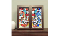 Lion Dance Paper-Papercraft Handmade 3D Paper-Cut Decorative Plaque Traditional Chinese Style for Entryway, Living Room