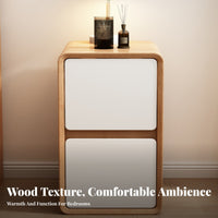Nightstand with Drawers Space-Saving Design 2-Drawer Bedside Table Nordic
