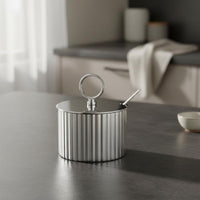 Stainless Steel Seasoning Box Nordic Stainless Steel Sugar Container Light Elegant Design Seasoning Cellar Including a Spoon