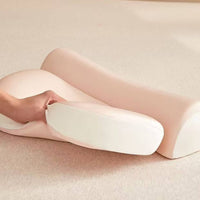 Memory Foam Neck Pillow Pressure Relief Cervical Traction Pillow Washable Cover Sleep Support for Students