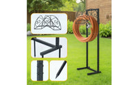 Garden Hose Stand Freestanding Garden Hose Rack Metal Organizer for Gardeners, Homeowners, Yard, Patio, Lawn