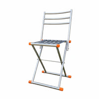 Cross-Frame Strap Chair With Back Support Folding Seat Heavy-Duty for Travel