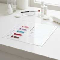 Japanese Style 5-Color Acrylic Nail Art Display Board with Tips