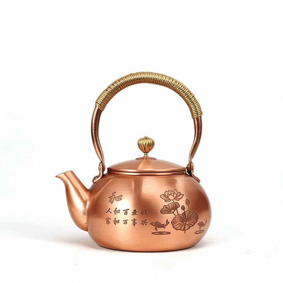 Tea Kettle with Lid Hammered Hot Water Boiler Stain-Stain-Resistant for Camping