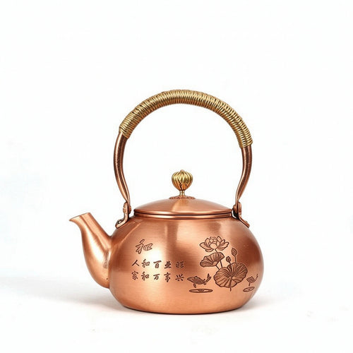 Tea Kettle with Lid Hammered Hot Water Boiler Stain-Stain-Resistant for Camping