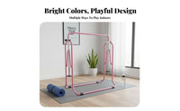 Multi-Functional Kids Indoor Pull-up Bar Stable & Safe Adjustable Height Gymnastics Bar Easy Assembly children's Home Swing Frame Non-Slip Rubber Feet for Beginner Gymnasts, Toddlers, Playroom, Living Room, Garden, Outdoor