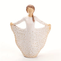New Skirt Girl European Style Ornament Romantic Christmas Birthday Gift Living Room Decoration Resin Craft