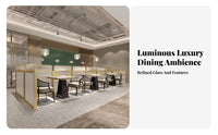 Light Luxury Design Restaurant Low Partition Fence Creates Private Space Booth Wall Long-Lasting Frame Room Separator Decorative Accent for Cafe Owners, Restaurants, Dining Areas, Cafes, Hotel