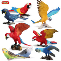 Solid Animal Model Simulation Bird Figures Toy Set