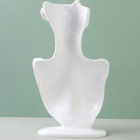 4 Pieces Smooth Jewelry Mannequin Display Set White Bust Holder Versatile Necklace Bust Mannequin Sturdy for Jewelers