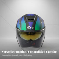 Double Visor Helmet Four-Season 3/4 Open Face Helmet Protection for Unisex, City Commuting