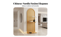New Chinese design Freestanding Woven Panel Divider Built-in Shelves Room Partition Retro feel Display Stand Minimalist Aesthetic for Apartment Dwellers, Interior Designers, Office Workers, Entryway, Bedroom
