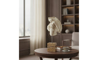 Female Figure Sculpture Artistic Sculpture with Stone Base Profile Woman Statue for Living Room, Entryway, Office Reception