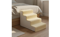 4-Step Pet Stairs Lightweight Puppy Sofa Stairs Dog Bed Steps Easy Assembly Soft Cat Climbing Ladder Machine-Washable Cover