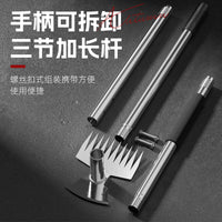 除草器高硬度不锈钢双头园艺耙厚一体成型锋利省力长柄防滑多用途