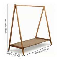 H-Shaped Clothes Rack with Base Freestanding Foldable Garment Rack Openfurniture Design for Students, Renters, Bedroom