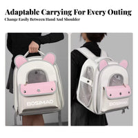 Expandable Cat Backpack Large Capacity Expandable Mesh Rucksack for Vet Visits