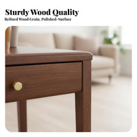 Narrow Nightstand Versatile Design Narrow Nightstand with Drawer Large Capacity