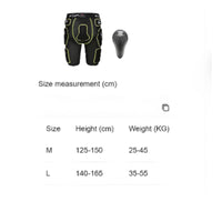 Snowboard Crash Pants Shock Absorbing Contoured-Hip Protection Shorts Anti-Collision Impact Protection Shorts for Kids, Boys, Roller Skating