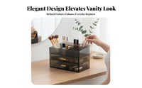 Lidded Cosmetic Case with Drawers particleproof Makeup Organizer Large Capacity