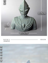 奥特曼沉水摆件鱼缸水族造景家居儿童礼物卡通装饰趣味景观庭院摆 迪迦半身像（小）