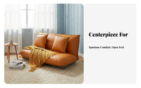 Adjustable Sleeper Loveseat Converts to Bed Floor Sofa Wide Two-Person Seat