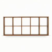 Wooden Shelf with 10 Compartments Space-Saving Wall-Mounted Display Shelf Compact for Collectors, Bedroom, Entryway