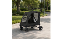 Spacious Pet Stroller with Rain Cover Roomy Pet Stroller with Mesh Panels Breathable Safe for Dogs, Cats, Outdoor Walks, Travel, Park