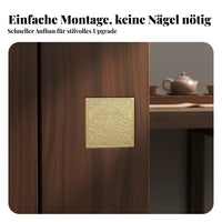 Chinese Design Brass Plate Nail-without Nails Installation Antique Brass