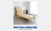 Hardwood Folding Bed, Portable, No Assembly, Thickened, Quiet, Office, Home