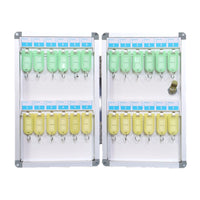 Wall-Mounted Aluminum Key Storage Box with Multiple Slots