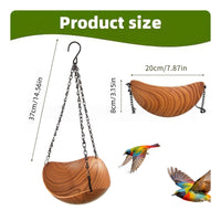 Hanging Bird Bath Feeder 2 in 1 Garden Accessory Perch-Friendly for Patio