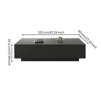Rectangular Coffee Table Ready-to-Assemble Low Coffee Table Compact