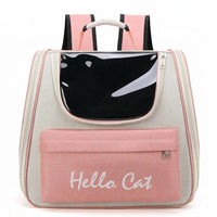 Pet Backpack for Small Pet Carrier, Cat and Dog Backpack with PVC Material, Letter Pattern Portable Breathable Outdoor Pet Carrier Travel Hiking