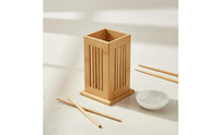 Wooden Chopstick Holder Space Saving Chopstick Storage Box Wood Grain Bamboo Cutlery Box for Restaurant