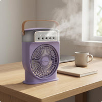 Humidification Function Desktop Humidifying Fan 180-Degree Rotation Desk Mist Fan Sleep Mode Home Appliance Washable