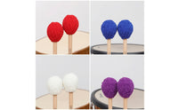 Wooden Marimba Mallets with Beech Wood Handle Warm Marimba Mallet with Wood Handle Professional Glockenspiel Mallets Balanced for Studio, Practice