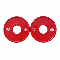 2 Pieces Commercial Grade Fractional Weight Plate Long-Lasting Build Small Increment Weights Rounded Edges Thin Steel Standard Plate for Bodybuilders