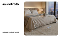 Acrylic Side Table Modern Design Transparent Nightstand Space-Saving for Bedroom