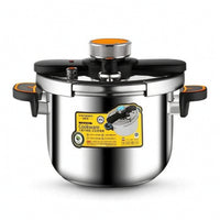 Easy One-Press Stainless Steel Pressure Cooker Food-Grade Pressure Cooker with Lid Rust-Resistant Simmer Pot Multi-Safety for Gas Stoves