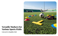 18 Pieces Flat Point Marker Set Indoor & Outdoor Use Court Perimeter Lines Portable Sports Marker Markers for Athletes, PE Teachers