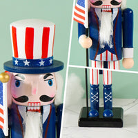 25cm King Nutcracker Christmas Decoration European Style Wooden Figurine