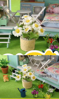 Miniature Plant Pot for Dollhouse - 1:12 Scale BJD Dollhouse Plant Decoration DIY Kit