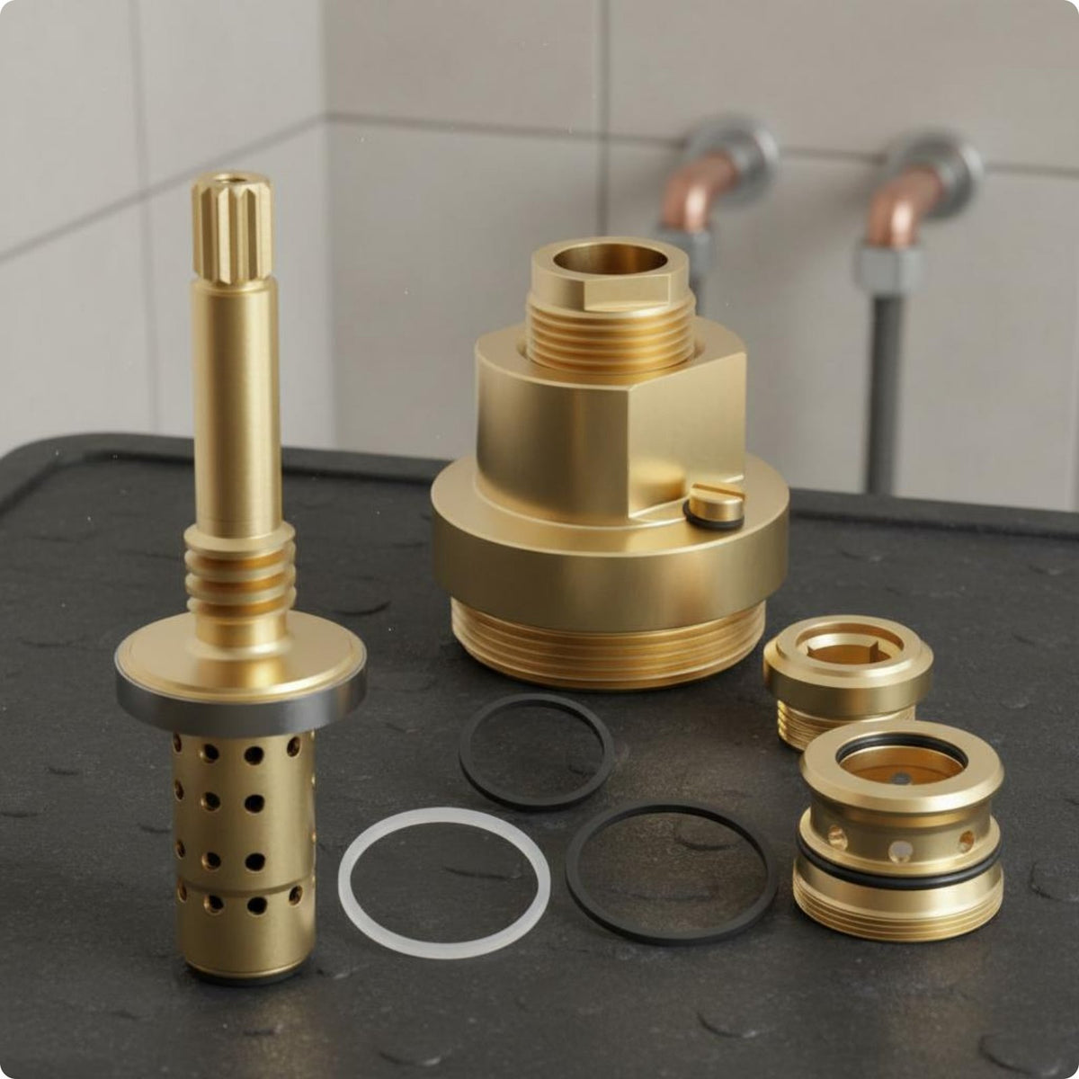 Plumbing Component Shower Faucet Rebuild Kit Lavatory Equipment Effortless Installation for Renovation