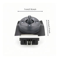 Black Side Mirror Control Switch Rotary Mirror Control Switch with Bezel OE Specifications Compatible for Mechanics